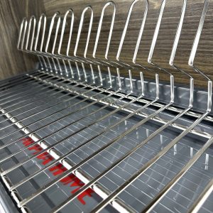 Alternative view of Giá Bát Đĩa Cố Định 2 Tầng Nan Oval Inox 304 Màu Ghi