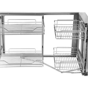 Kệ Góc Liên Hoàn Nan Tròn INOX 304