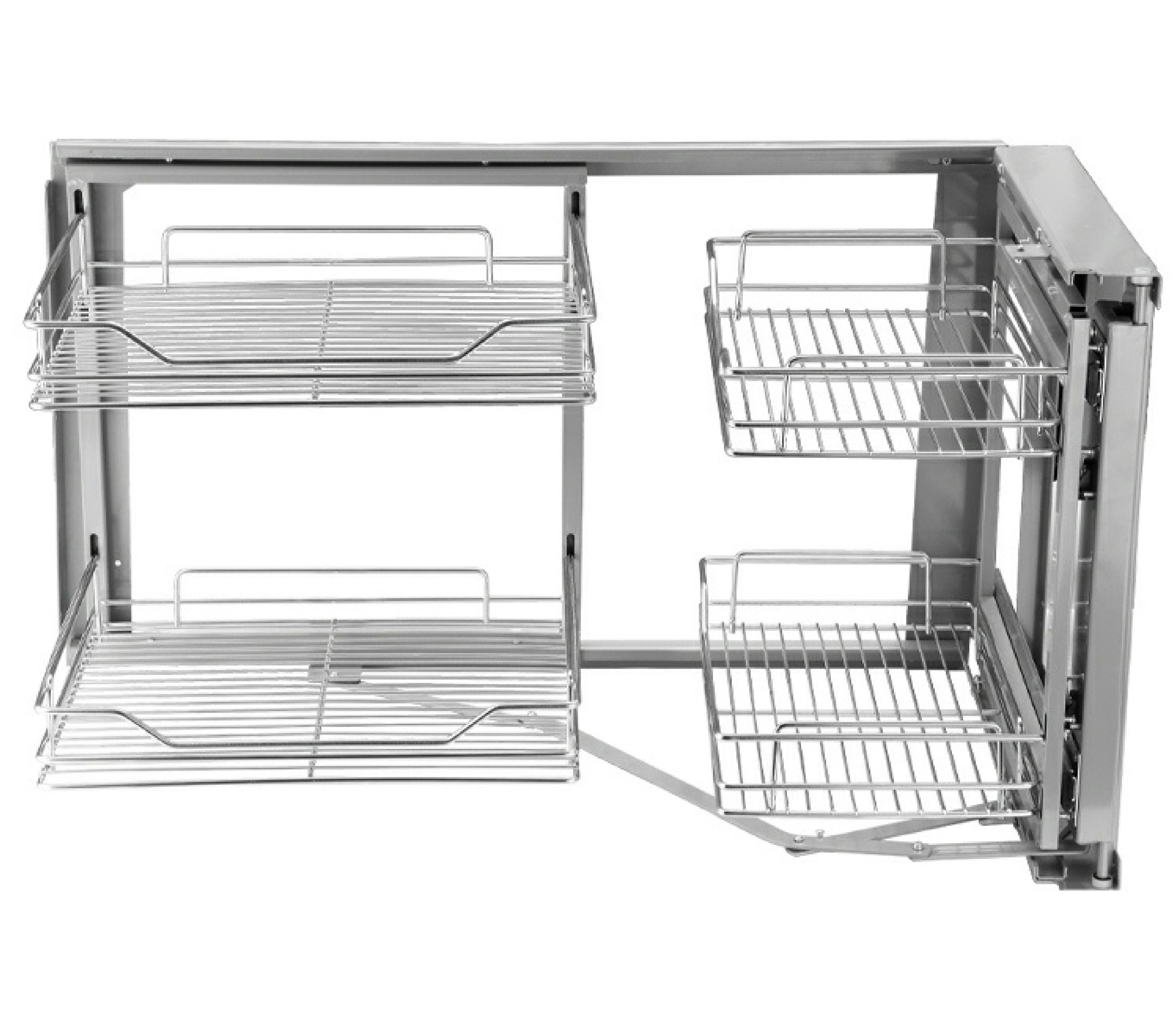 Kệ Góc Liên Hoàn Nan Tròn INOX 304