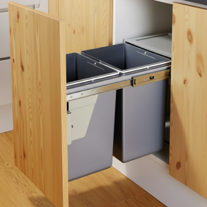 Thùng Rác Gắn Cánh Âm Tủ 2 Khoang - TR20