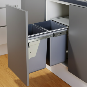 Thùng Rác Gắn Cánh Âm Tủ 2 Khoang - TR20