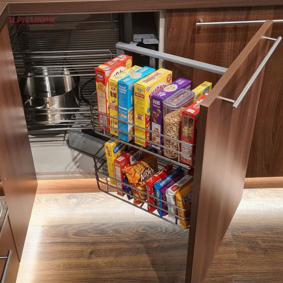 Kệ Góc Liên Hoàn Nan Tròn INOX 304 - Ảnh 4